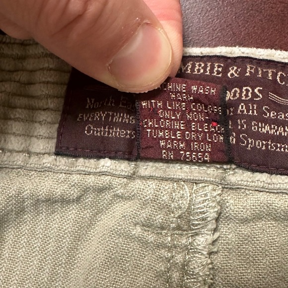 Abercrombie & Fitch Corduroy Pants Mens 38x30 Pleated Durable Goods VTG Y2K FLAW - Picture 5 of 11
